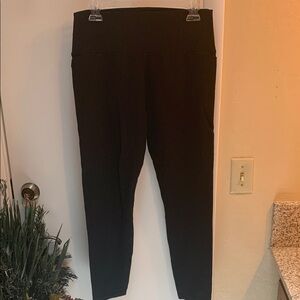 Black High-Waisted Leggings 1X
